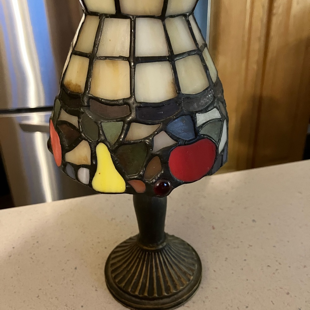 Source Unknown Stained Glass Accent Lamp - Multicolor